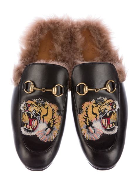 gucci herringbone slipper tiger|Gucci Princetown Slipper Tiger Supreme Leather .